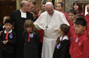 Papa Francisco e Lassalistas em encontro no Vaticano